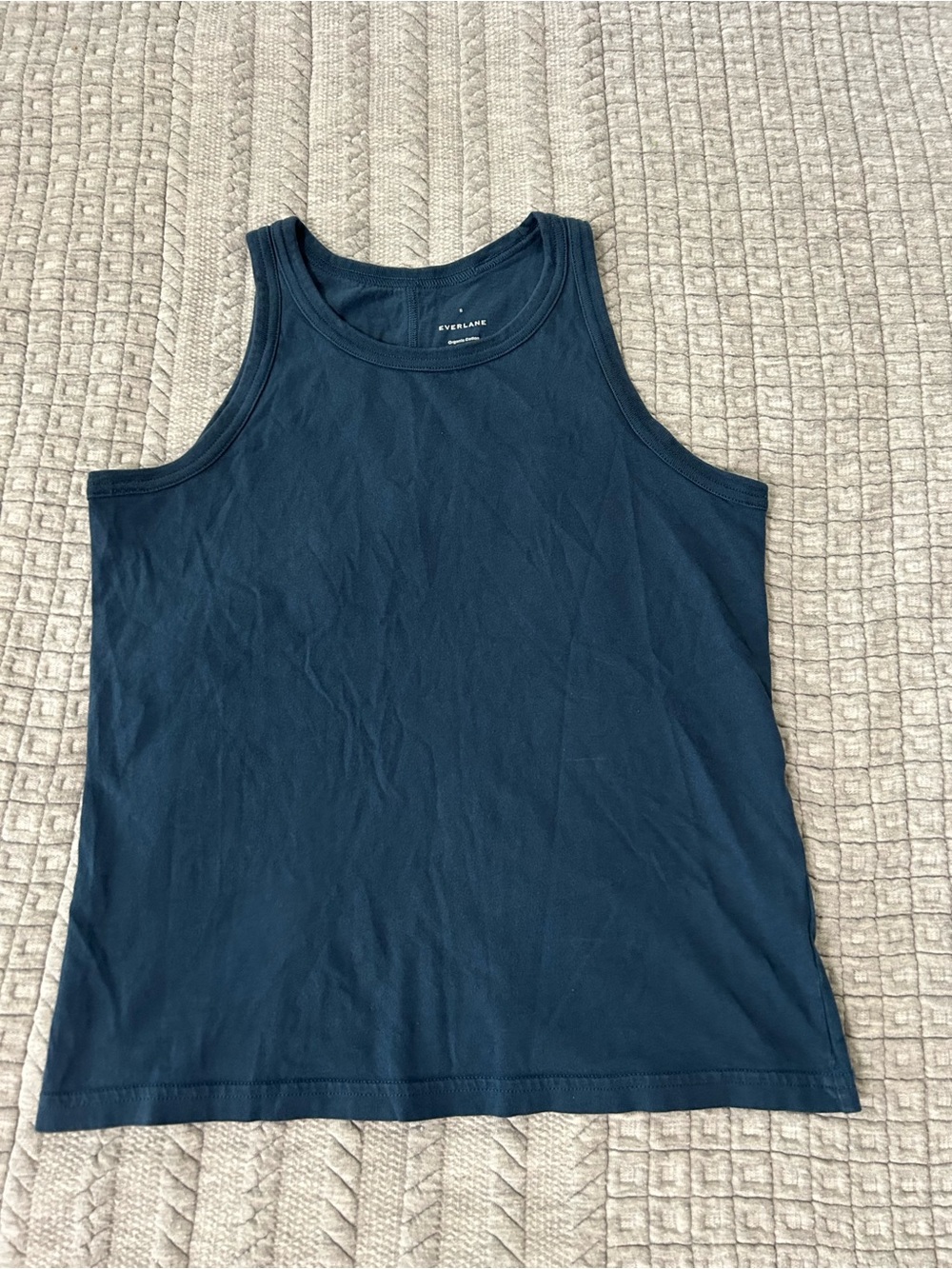 Everlane Deep Blue Organic Cotton Tank